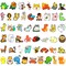 Wrapables Waterproof Vinyl Stickers for Water Bottles, Laptop, Phones, Skateboards, Decals for Teens, 100pcs Cartoon Animals